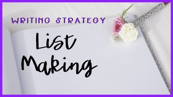 List Making Writing Strategy