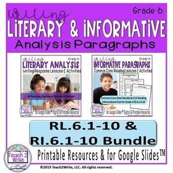 6th-grade-CCSS-writing-literary-informative-paragraphs-resources